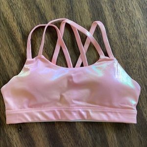 CNC Apparel Pink Shimmer Sports Bra